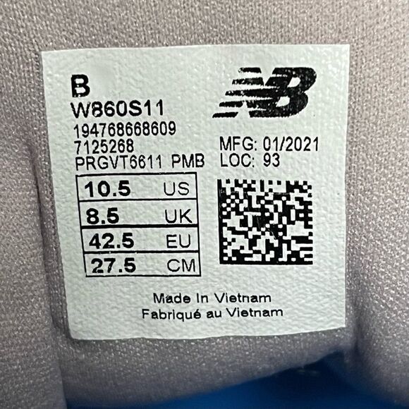 New Balance Fresh Foam 860v11 W860S11 Women's Grey/Lavendar Sneakers Size 10.5B - Picture 6 of 16